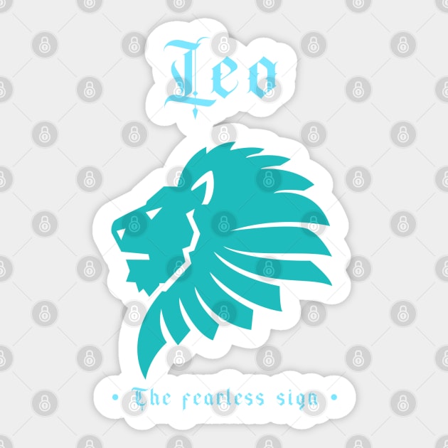 Leo,The fearless Sign Sticker by Boga